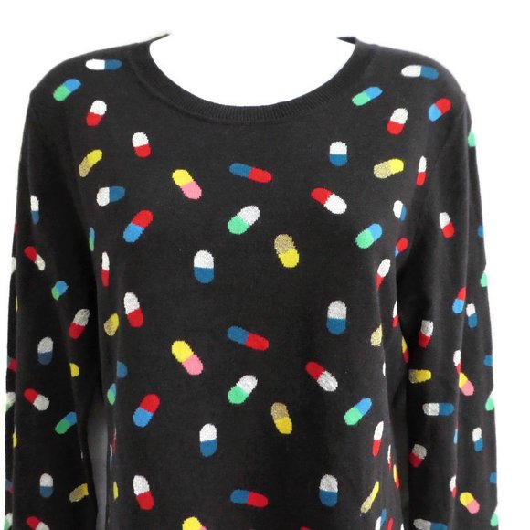 Replica Los Angeles Black Sweater Crew Slim Novelty Chill Pill M - Picture 4 of 12